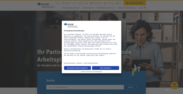 Security scan screenshot of https://www.bghw.de/