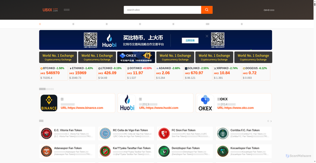 Security scan screenshot of https://www.ubxx.com