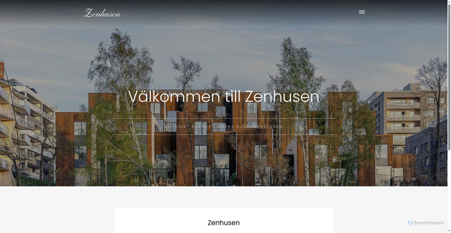 Security scan screenshot of https://zenhusen.se