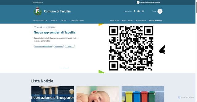 Security scan screenshot of https://comune.tavullia.pu.it/