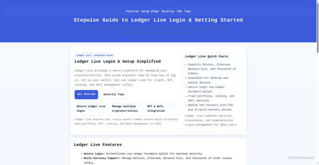 Security scan screenshot of http://hlp-ledgger-live-en.pages.dev/
