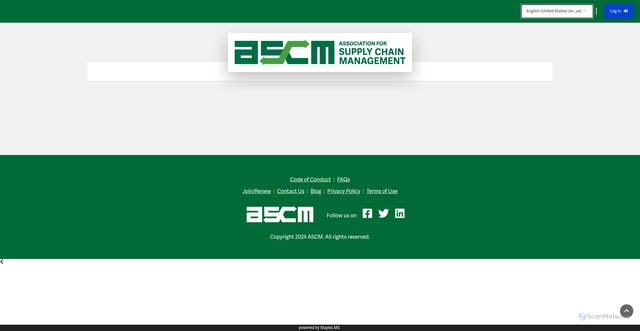 Security scan screenshot of https://mylearning.ascm.org