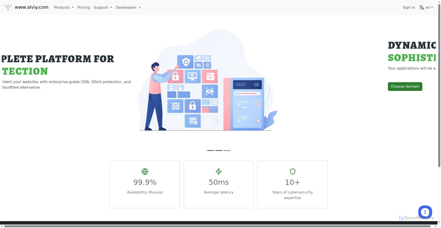 Security scan screenshot of https://didns.ru