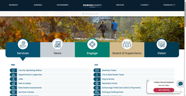 Security scan screenshot of https://www.fairfaxcounty.gov/