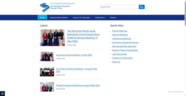 Security scan screenshot of http://www.northsouthministerialcouncil.org