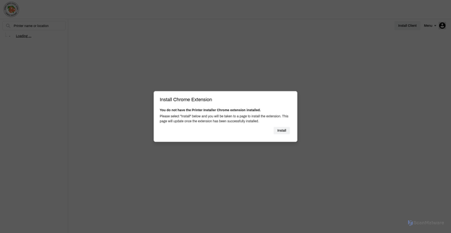 Security scan screenshot of https://orangeusd.printercloud.com