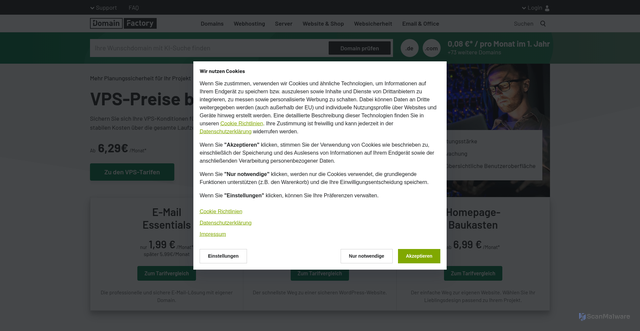 Security scan screenshot of https://df.eu