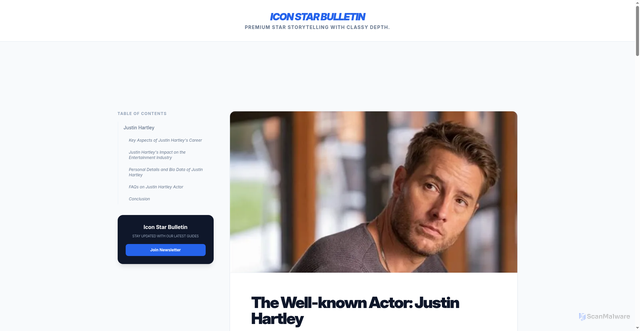 Security scan screenshot of https://flux.mlga.ek.gov.ng/the-well-known-actor-justin-hartley.html