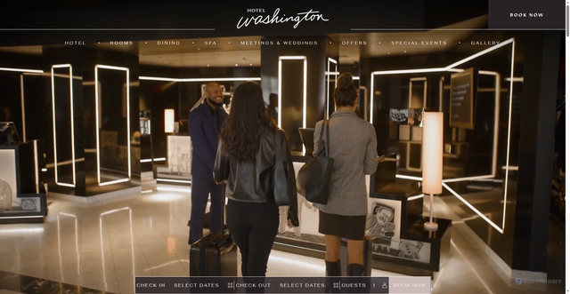 Security scan screenshot of https://www.thehotelwashington.com/