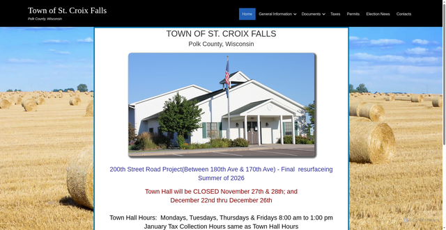 Security scan screenshot of https://townofstcroixfallswi.gov/