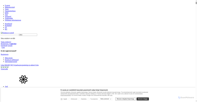 Security scan screenshot of https://www.k-rauta.ee/otsing?q=okko