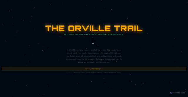 Security scan screenshot of https://the-orville-trail-zngz0wpxtc.edgeone.app/