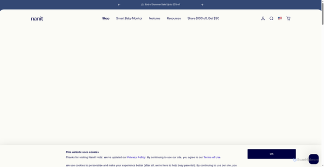 Security scan screenshot of https://nanit.com