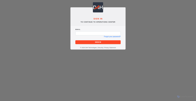 Security scan screenshot of https://operations-center.us.d4h.com