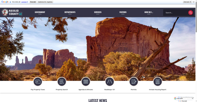 Security scan screenshot of https://www.navajocountyaz.gov/