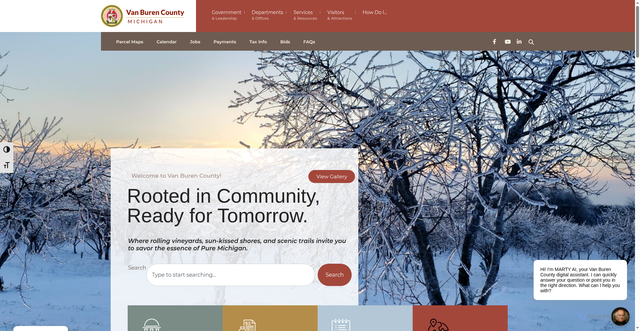 Security scan screenshot of https://vanburencountymi.gov/