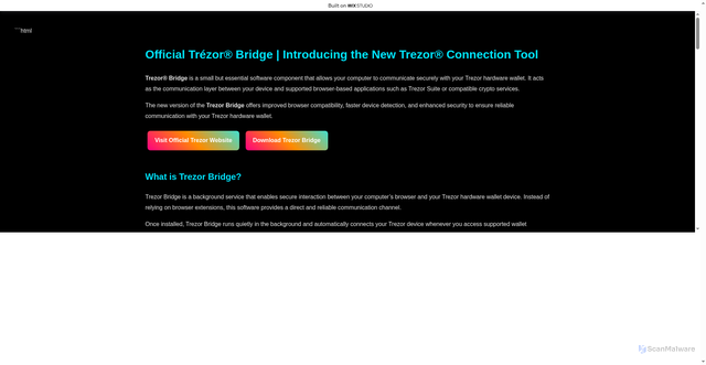 Security scan screenshot of https://trrerbriger.wixstudio.com/site-en