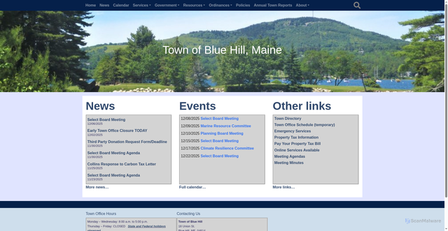 Security scan screenshot of https://bluehillme.gov/