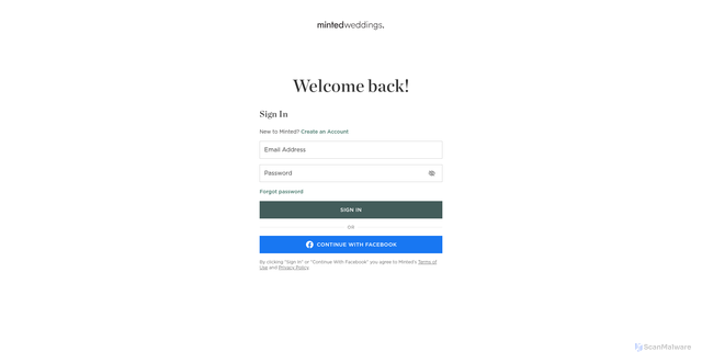 Security scan screenshot of https://oursite.minted.com