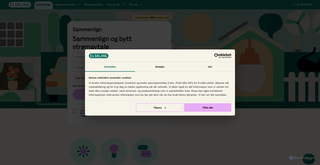 Security scan screenshot of https://www.elskling.no/?apcid=0068b9d46dca835910818e00&utm_campaign=lateweek_elskling_no_infin&utm_content=latesend_elsklingno_3&utm_medium=email&utm_source=ortto