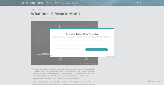 Security scan screenshot of https://www.sciencing.com/mean-math-6869429/