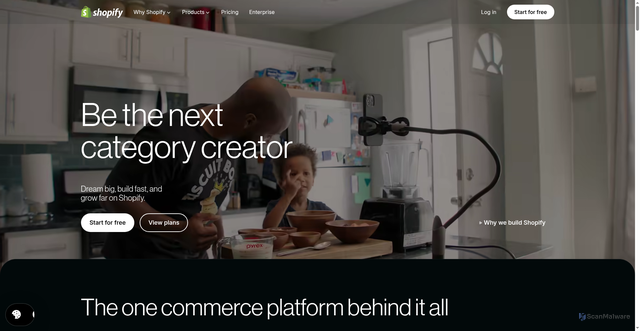 Security scan screenshot of https://shopify.com/
