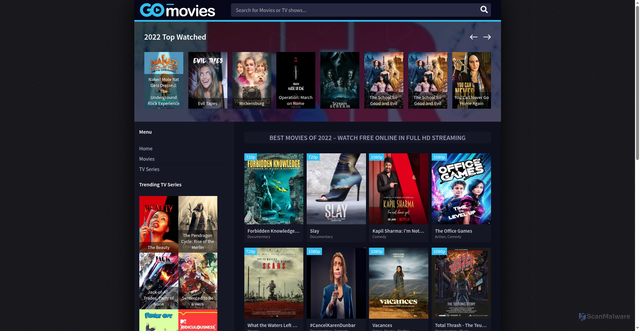 Security scan screenshot of https://moviesdl.net/year-movies/2022/