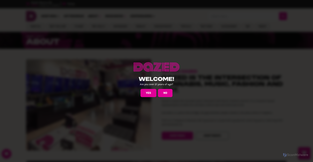 Security scan screenshot of https://dazed.fun/about/
