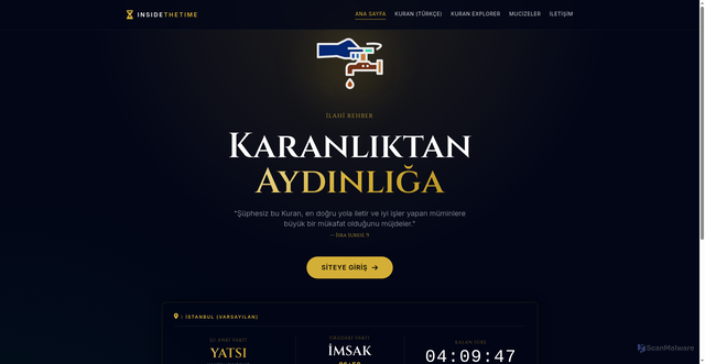 Security scan screenshot of http://insidethetime.com/