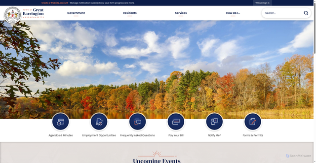 Security scan screenshot of https://townofgbma.gov/