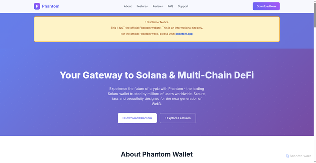 Security scan screenshot of http://phantom.co.com/
