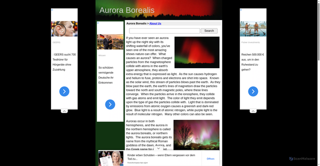 Security scan screenshot of https://www.aurora-borealis.us/