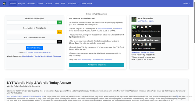 Security scan screenshot of https://www.a2zwordfinder.com/a2z-wordle-word-finder.html