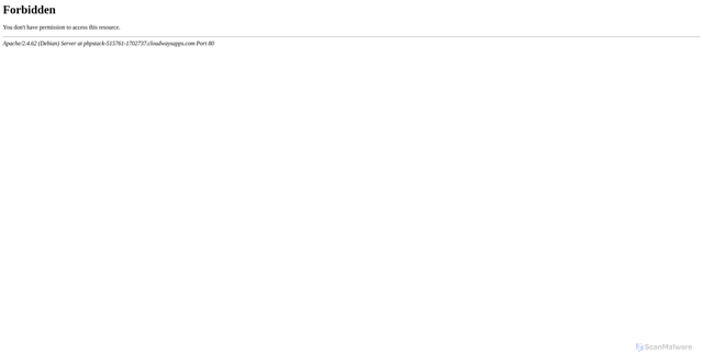 Security scan screenshot of https://phpstack-515761-1702737.cloudwaysapps.com