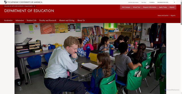 Security scan screenshot of https://education.catholic.edu
