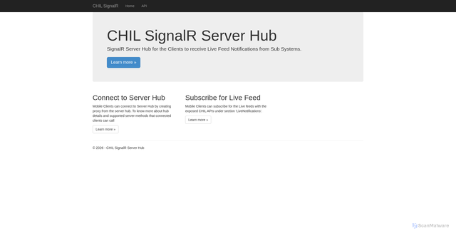 Security scan screenshot of https://signalrhub.connectedlyric.com