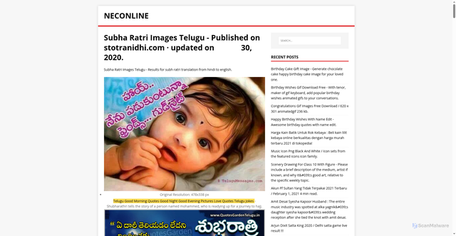 Security scan screenshot of https://enilcones.pages.dev/posts/subha-ratri-images-telugu