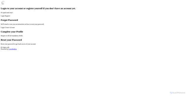 Security scan screenshot of https://postmedia.hub.loginradius.com