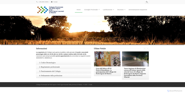 Security scan screenshot of https://www.peritiagrari.org/