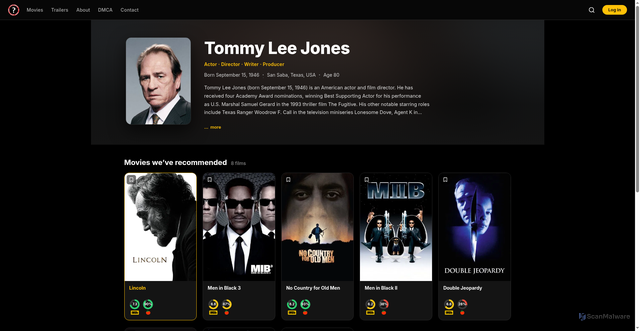 Security scan screenshot of https://icantchoose.com/person/tommy-lee-jones/?personId=2176