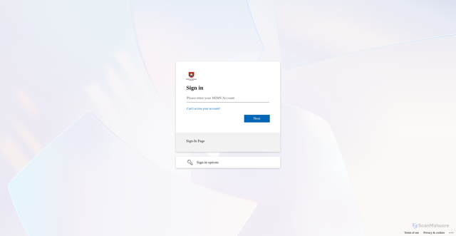 Security scan screenshot of https://sgmoe-my.sharepoint.com
