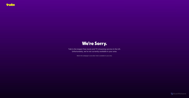 Security scan screenshot of https://link.tubi.tv