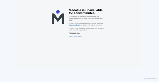 Security scan screenshot of https://lb.fra1.medallia.eu