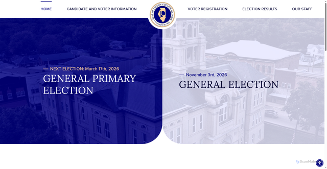 Security scan screenshot of https://fultoncountyilelections.gov/