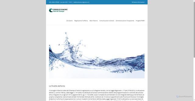 Security scan screenshot of https://www.consigliobacinovallechiampo.it/