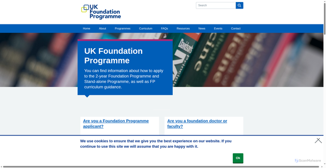 Security scan screenshot of https://foundationprogramme.nhs.uk/