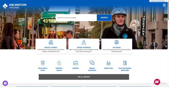Security scan screenshot of https://www.arlingtonva.us/