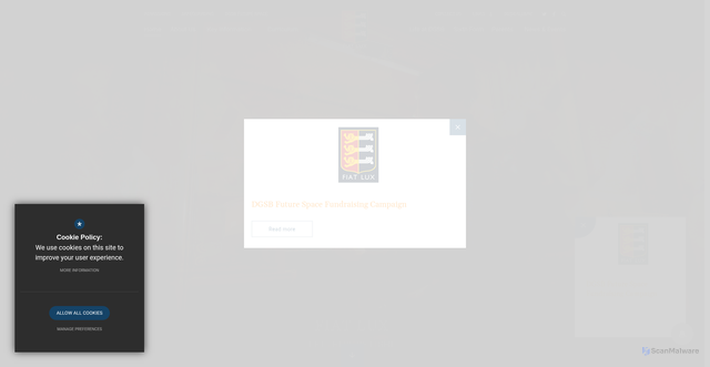 Security scan screenshot of http://www.dovergramboys.kent.sch.uk