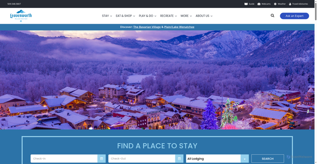 Security scan screenshot of https://leavenworth.org/