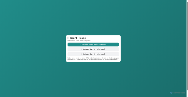 Security scan screenshot of https://sporthousereservas.pages.dev/